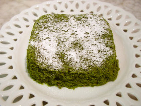 シフォン風※抹茶レンジケーキ（無油脂）