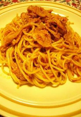 ツナとベーコンのトマトソーススパゲティ