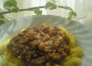 黄色いごはんのドライカレー♪