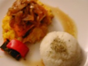 鯛のソテー にんにくバターソース