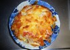 トマトと挽き肉と豆腐のチーズ焼き