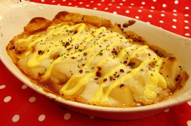おもちのてりやきマヨチーズグラタン☆