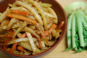 韓国風!!大根の皮のきんぴら