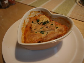 バレンタインに❤ハートのパイグラタン
