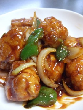 ☆肉巻き豆腐（酢豚風）☆