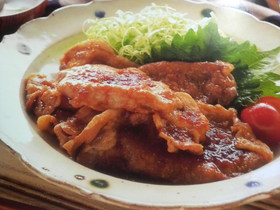簡単！豚の生姜焼き♪定食の定番です