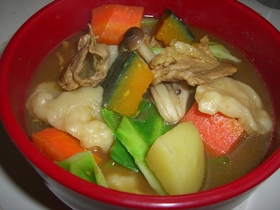 すいとんカレースープ