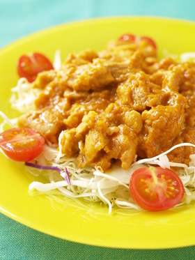 鶏肉のやわらかタンドリー炒め