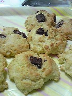 ホットケーキミックスでチョコ入りスコーン