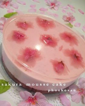 桜のムースケーキ♪