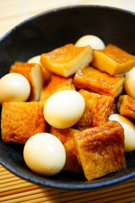 ✿さつま揚げとうずら卵の甘辛煮✿