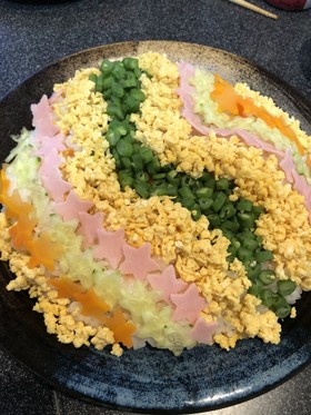 七夕に☆抜くだけ簡単!天の川ちらし