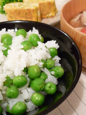 簡単！グリーンピースご飯