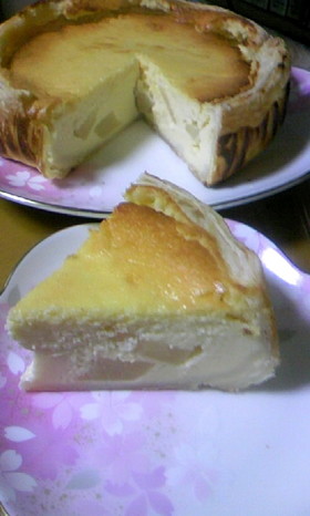 洋ナシのソイチーズケーキ
