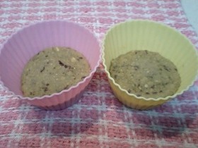 シリコンカップでおから抹茶ケーキ