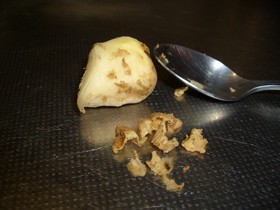 しょうがの皮むき
