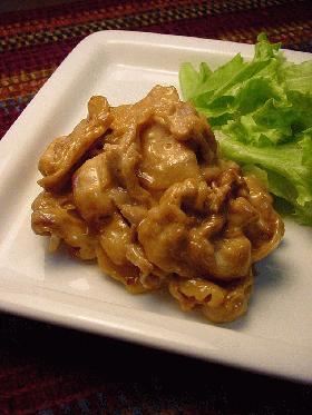 豚肉の辛子マヨ和え。