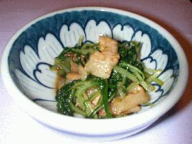 豚肉と水菜のからし和え