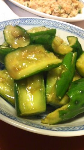 叩き胡瓜の中華風