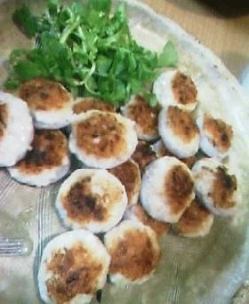母の定番★レンコンの鶏つくね詰め