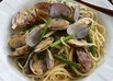 アサリとニンニクの芽のパスタ
