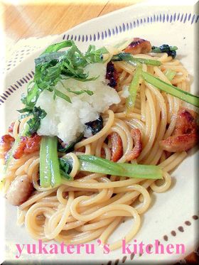 鶏皮オイルで☆ヘルシー鶏皮パスタ☆