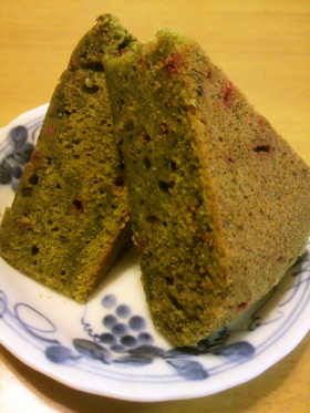 お手軽におやつを☆抹茶ケーキ