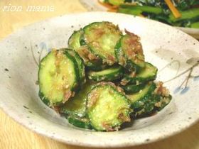 キュウリの梅味噌かつお和え～お弁当にも