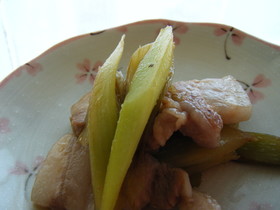 豚肉とうどの炒め物