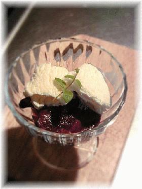 mamakissの大人なデザート*無花果の赤ワイン煮・バニラアイス添え*