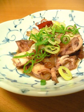 ヒイカと玉ねぎの甘酢炒め