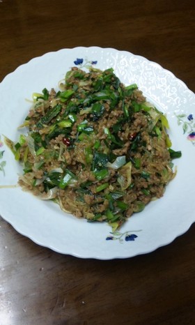 春雨とひき肉のピリ辛炒め