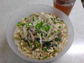 小葱とみょうがの冷や汁そうめん