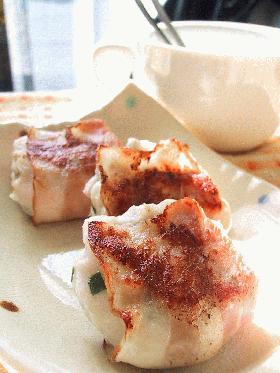 マッシュ里芋のベーコン焼き。