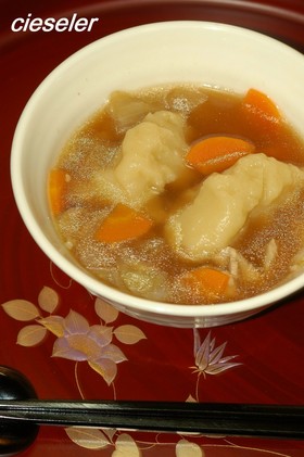 簡単すいとん醤油味