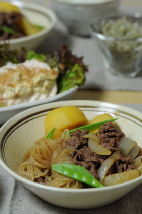 圧力鍋で時短！ほくほく肉じゃが♪