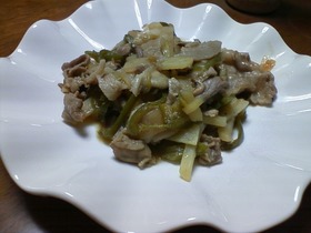ピーマンとじゃがいもの肉炒め
