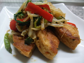 野菜とがんもどきの生姜焼き❤