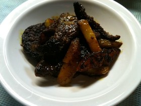 レバーとじゃがいものカレー炒め