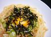 基本のたらこスパゲティとオクラ納豆