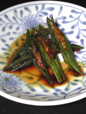 オクラの味醂醤油漬け