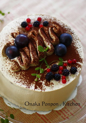カフェモカ♡　デコレーションケーキ