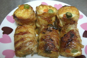 ☆厚揚げの豚肉野菜巻き☆