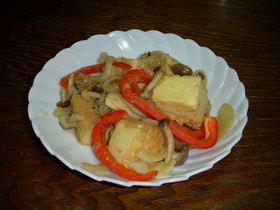厚揚げのしょうが焼き