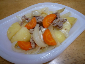 シリコンスチーマーde肉じゃが(少量）
