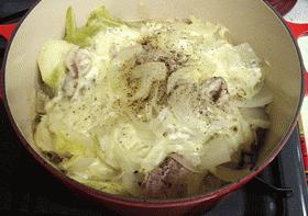 白菜・豚肉・チーズの重ね煮