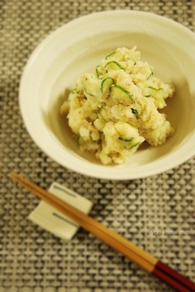 新食感♪押麦入りのポテトサラダ