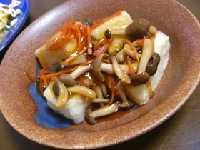 揚げだし豆腐のきのこあんかけ