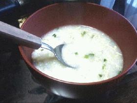 にらと親子の雑炊