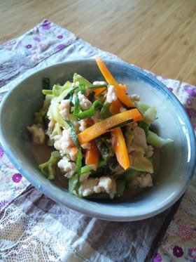 さっぱり味噌だれの野菜炒め